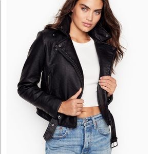 Victoria’s Secret pebbled moto jacket, NWT